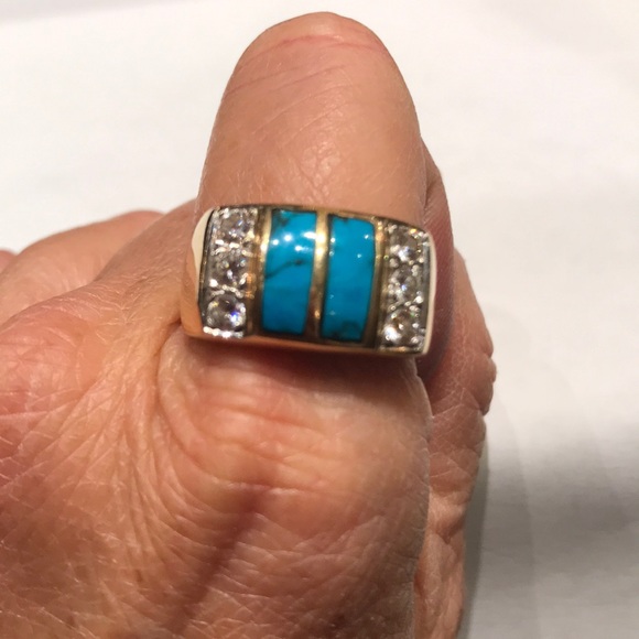 Turquoise Diamond Ring - Picture 3 of 3